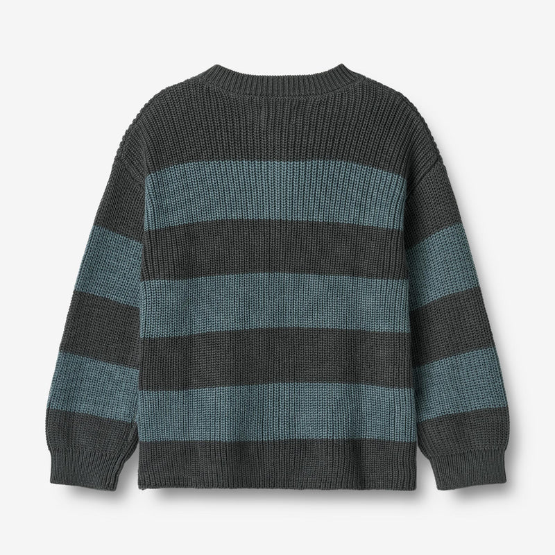 Wheat Main Strik Cardigan Noor Knitted Tops 9572 stormy weather stripe