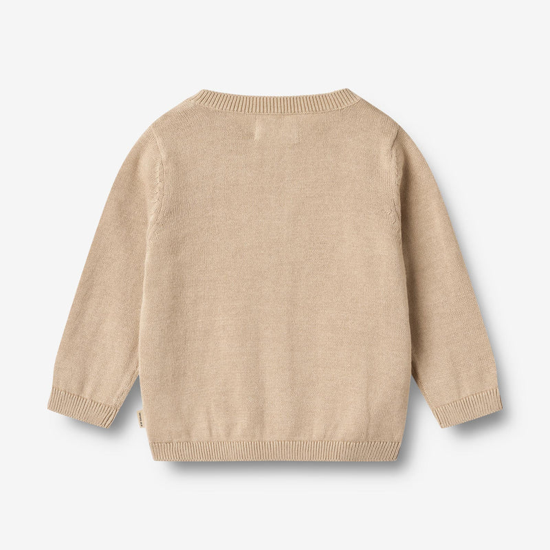 Wheat Main Strik Cardigan Sofus Knitted Tops 3354 warm sand