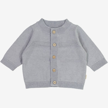 Wheat Main  Strik Cardigan Sofus | Baby Knitted Tops 1528 cloudy sky