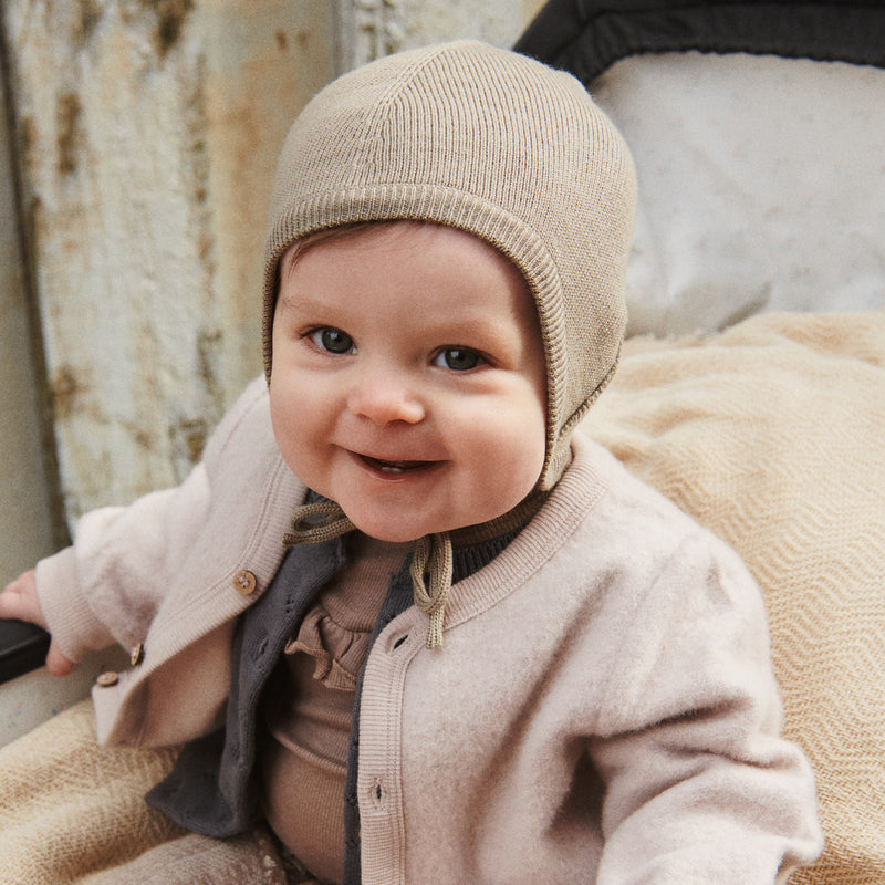 Wheat Outerwear Strik Hue Bindebånd Liro | Baby Outerwear acc. 3239 beige stone