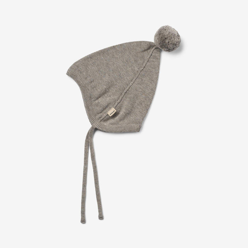 Wheat Outerwear Strik Hue m. Bindebånd Liro Outerwear acc. 3229 warm grey melange