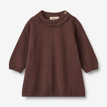 Wheat Main  Strik Kjole Nannie Dresses 3118 eggplant