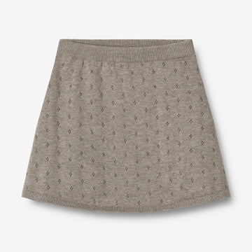 Wheat Main Strik Nederdel Marta Skirts 3229 warm grey melange