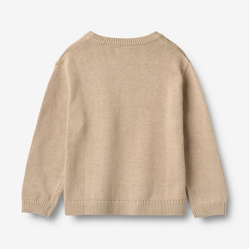 Wheat Main Strik Pullover Boris Knitted Tops 3354 warm sand