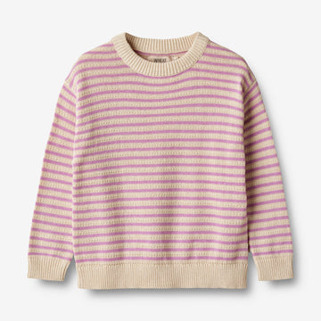 Wheat Main   Strik Pullover Chris Knitted Tops 4501 iris stripe