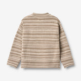 Wheat Main Strik Pullover Gunnar Knitted Tops 9574 warm sand stripe