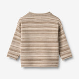 Wheat Main Strik Pullover Gunnar Knitted Tops 9574 warm sand stripe