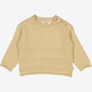 Wheat Main  Strik Pullover Gunnar | Baby Knitted Tops 9306 seeds melange