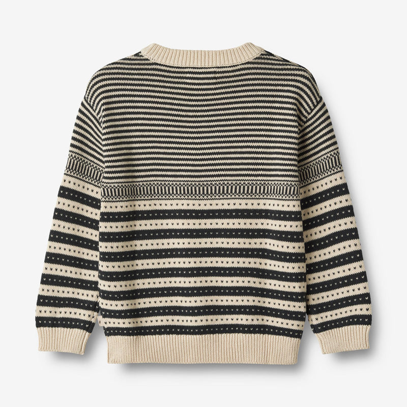 Wheat Main   Strik Pullover Janus Knitted Tops 1432 navy