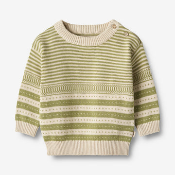 Wheat Main   Strik Pullover Janus Knitted Tops 4122 sage