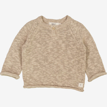 Wheat Main  Strik Pullover Kaj | Baby Knitted Tops 1096 warm stone