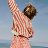 Wheat Main Strik Pullover Leise Pullover 2078 red stripe