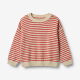 Wheat Main Strik Pullover Leise Pullover 2078 red stripe