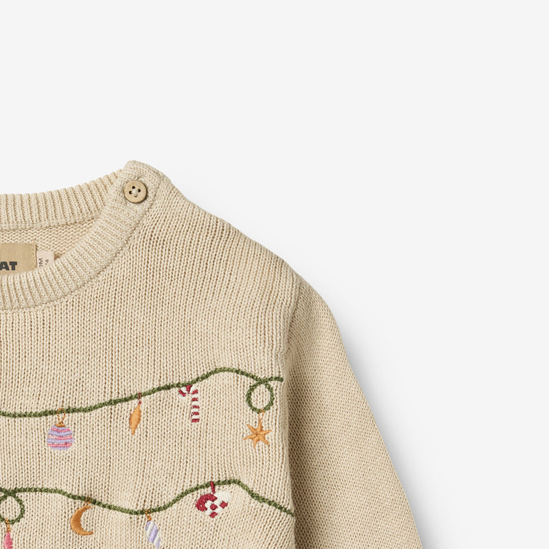 Wheat Main Strik Pullover Lisa Knitted Tops 3191 offwhite