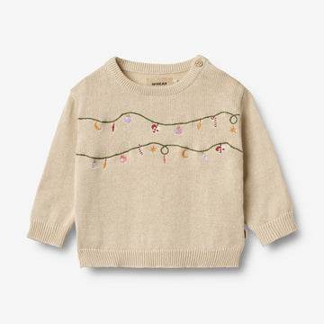 Wheat Main Strik Pullover Lisa Knitted Tops 3191 offwhite