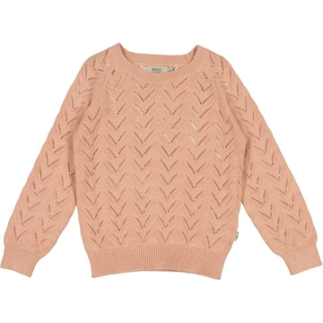 Wheat Main Strik Pullover Malvina Knitted Tops 2270 misty rose