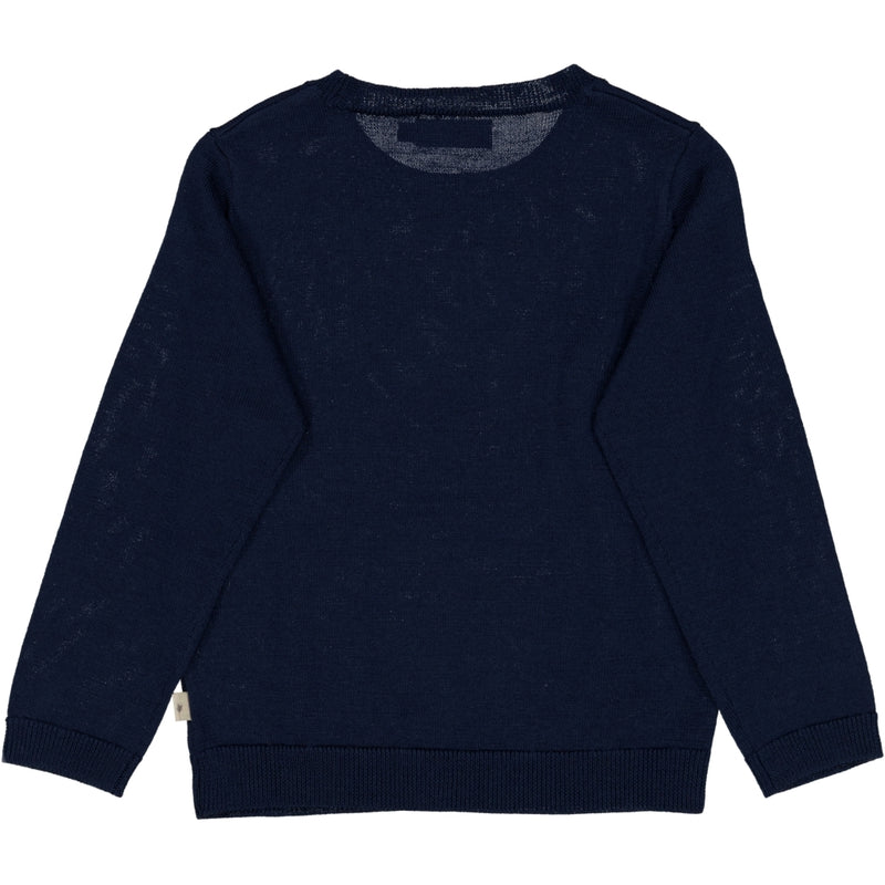 Wheat Main Strik Pullover Maui Knitted Tops 1432 navy