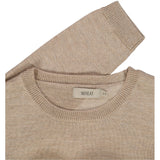 Wheat Main Strik Pullover Maui Knitted Tops 3204 khaki melange