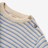 Wheat Main   Strik Pullover Morgan Knitted Tops 4103 azure stripe