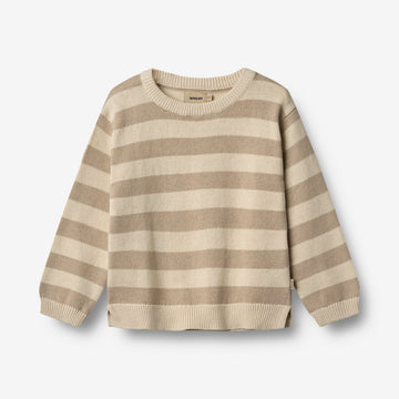 Wheat Main Strik Pullover Morgan Pullover 9415 beige stripe