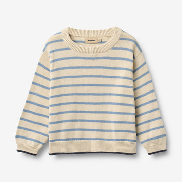 Wheat Main Strik Pullover Morgan Pullover 9642 faded denim stripe