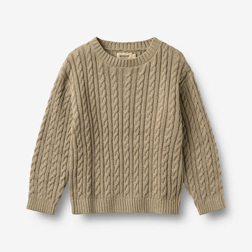 Wheat Main Strik Pullover Oliver Pullover 0070 gravel