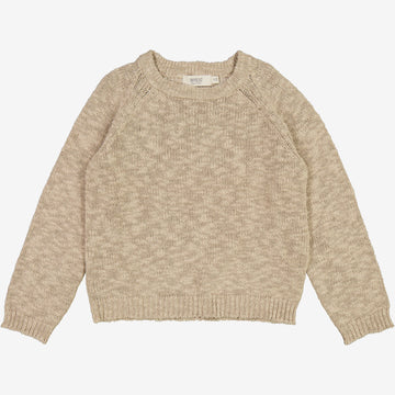 Wheat Main  Strik Pullover Quinn Knitted Tops 1096 warm stone