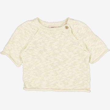 Wheat Main Strik Pullover Vilna | Baby Knitted Tops 3129 eggshell 
