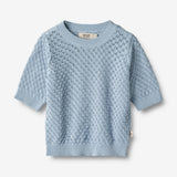Wheat Main   Strik T-shirt Alva Knitted Tops 1049 blue summer