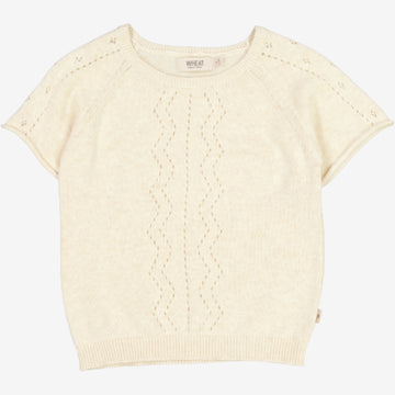 Wheat Main Strik T-shirt Bella Knitted Tops 1101 cloud melange