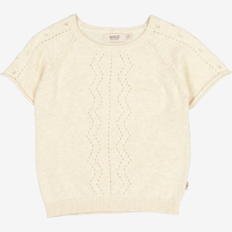 Wheat Main Strik T-shirt Bella Knitted Tops 1101 cloud melange