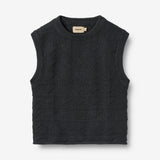 Wheat Main Strik Vest Bobby Knitted Tops 1432 navy