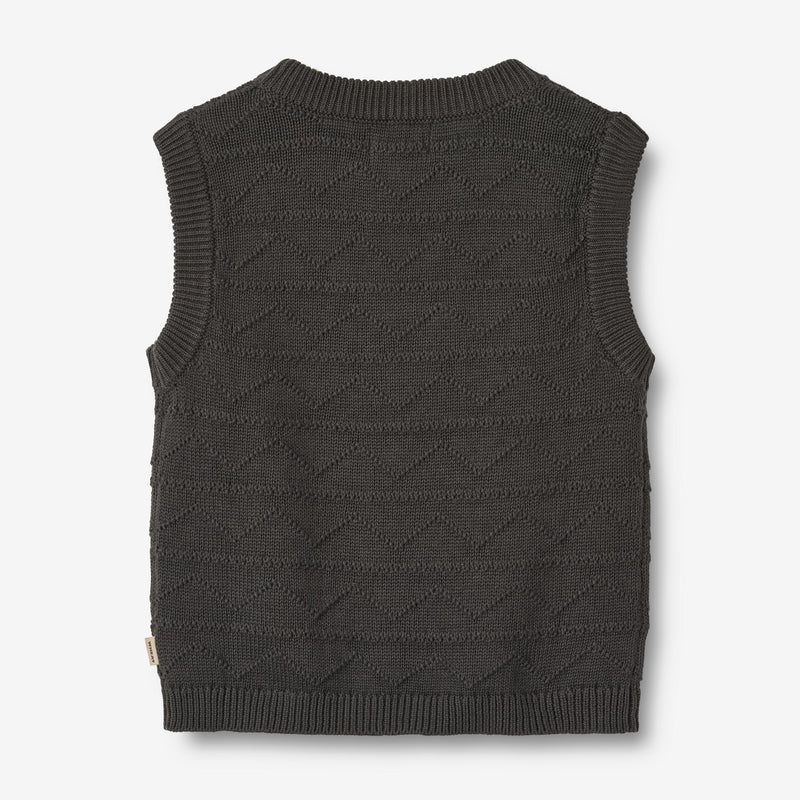 Wheat Main Strik Vest Bobby Knitted Tops 1180 raven