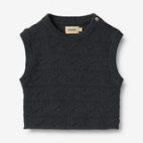 Wheat Main Strik Vest Bobby Knitted Tops 1432 navy