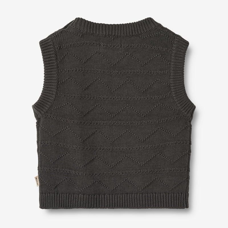 Wheat Main  Strik Vest Bobby Knitted Tops 1180 raven