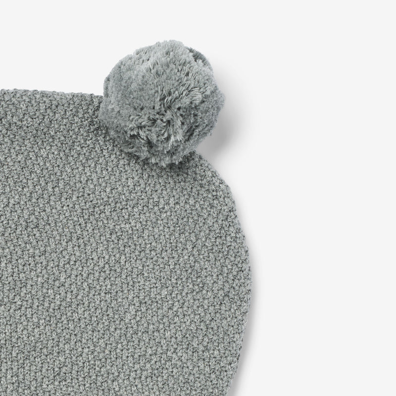 Wheat Outerwear Strikket Elefanthue Pomi Accessories 0105 grey melange