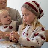 Wheat Main Strikket Nissehue Outerwear acc. 2078 red stripe