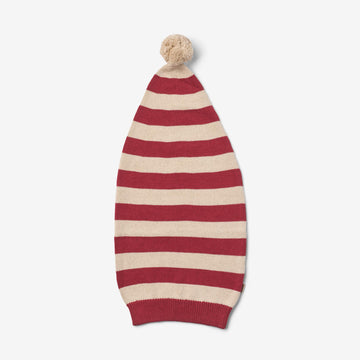 Wheat Main Strikket Nissehue Outerwear acc. 9968 red christmas stripe