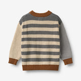 Wheat Main Strikket Sweater Rasmus Pullover 9596 flint stripe