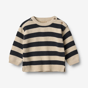 Wheat Main Strikpullover Morgan Pullover 1433 navy stripe