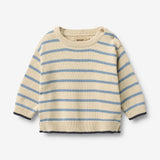 Wheat Main Strikpullover Morgan Pullover 9642 faded denim stripe