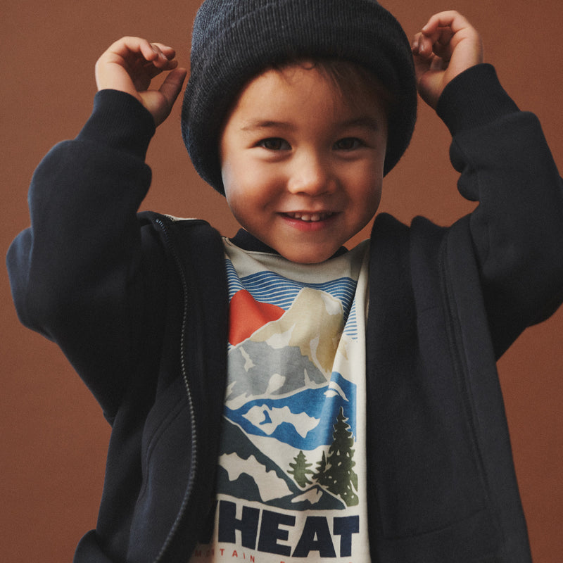 Wheat Main Sweat Cardigan Francis Sweatshirt 1432 navy