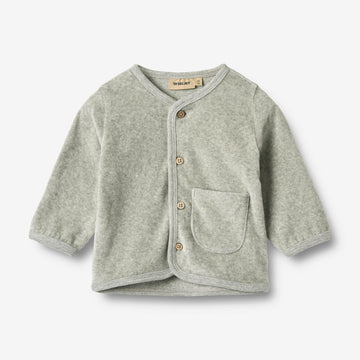 Wheat Main Sweat Cardigan Toto Knitted Tops 0224 melange grey