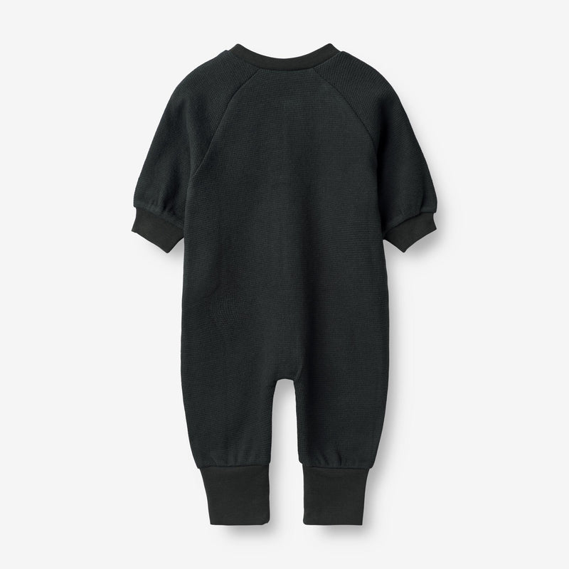 Wheat Main  Sweat Heldragt Lou | Baby Jumpsuits 1432 navy