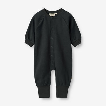 Wheat Main  Sweat Heldragt Lou | Baby Jumpsuits 1432 navy