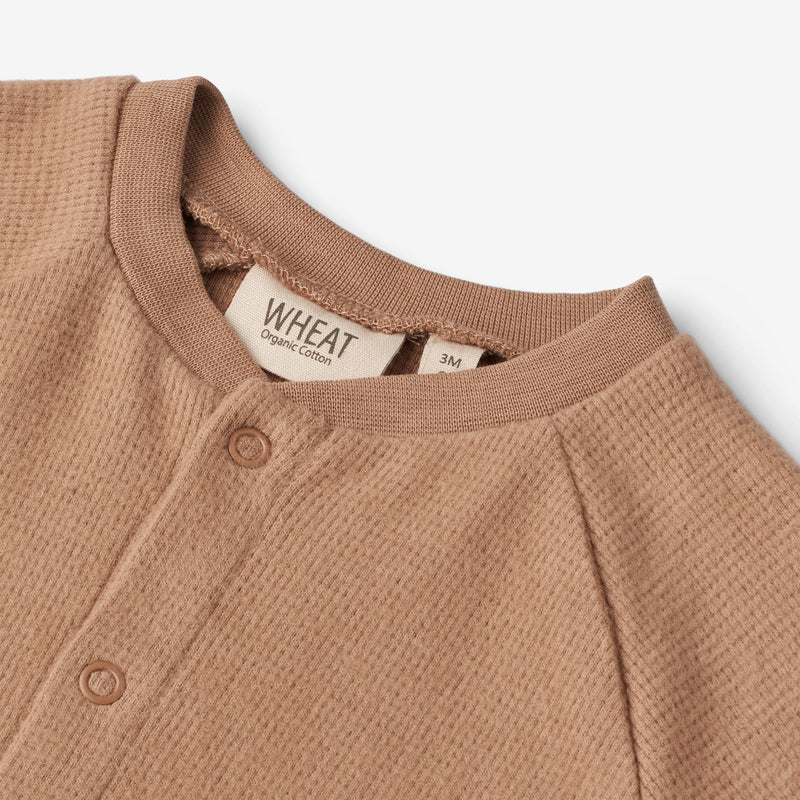 Wheat Main  Sweat Heldragt Lou | Baby Jumpsuits 2121 berry dust