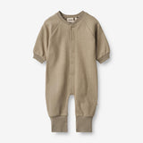 Wheat Main  Sweat Heldragt Lou | Baby Jumpsuits 3239 beige stone