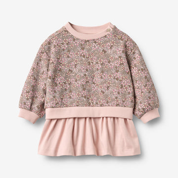 Wheat Main Sweat Kjole Maggie Dress 9899 rose brown flowers