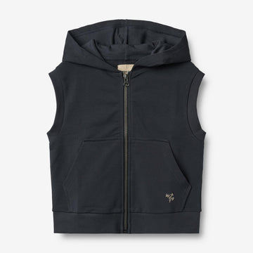 Wheat Main Sweat Vest W-Carl Sweatshirt 1432 navy