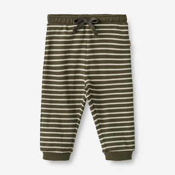 Wheat Main  Sweatbukser Leo | Baby Trousers 4076 dark green stripe
